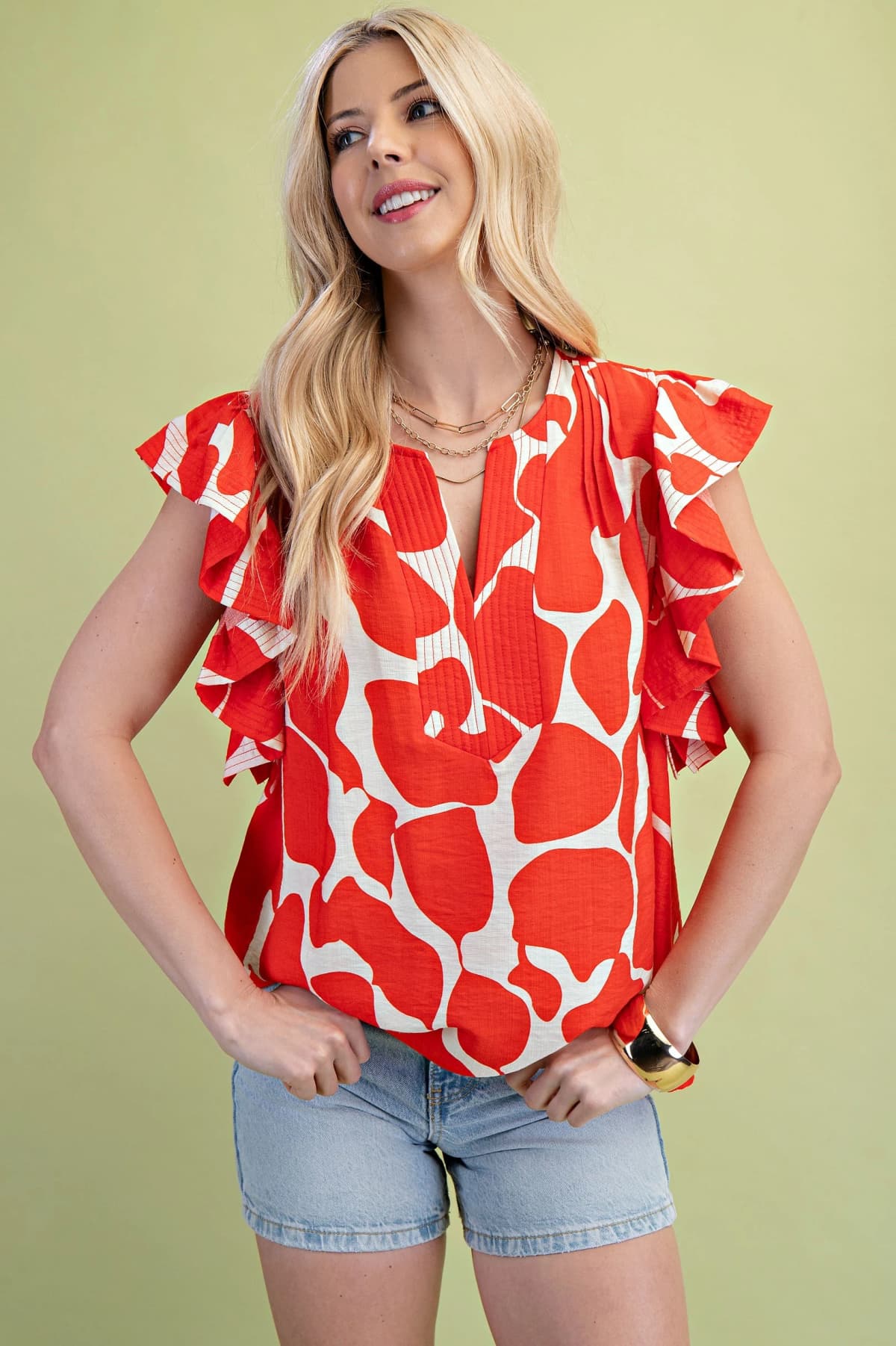 TE1270 - TOMATO / IVORY