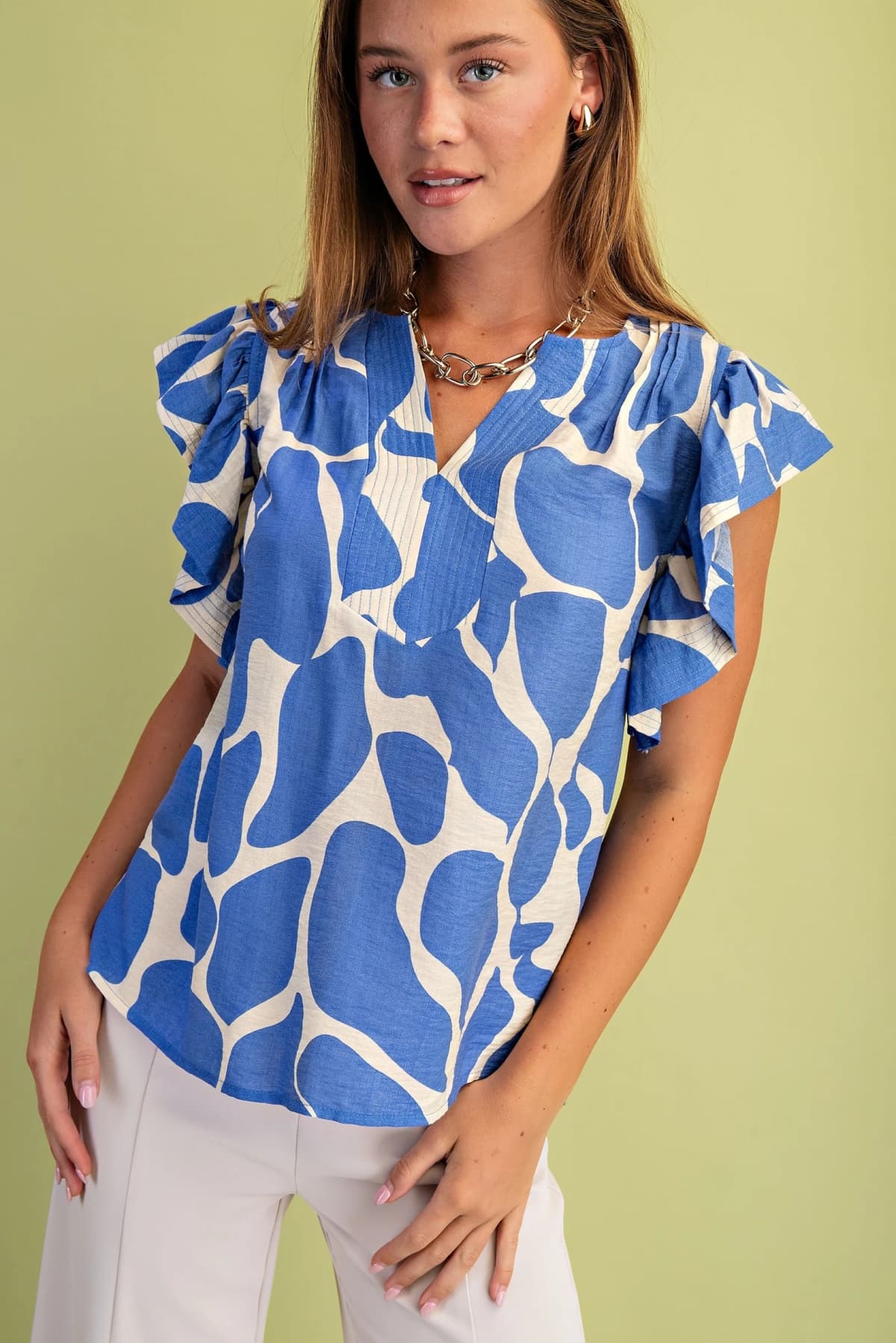 TE1270 - BLUE / IVORY