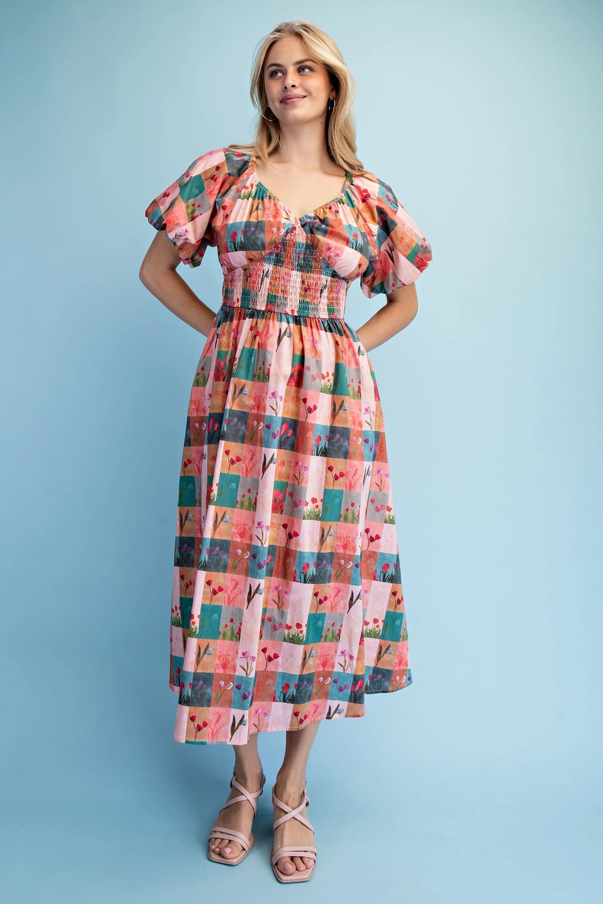 TY1039 - CORAL/BLUE MIX