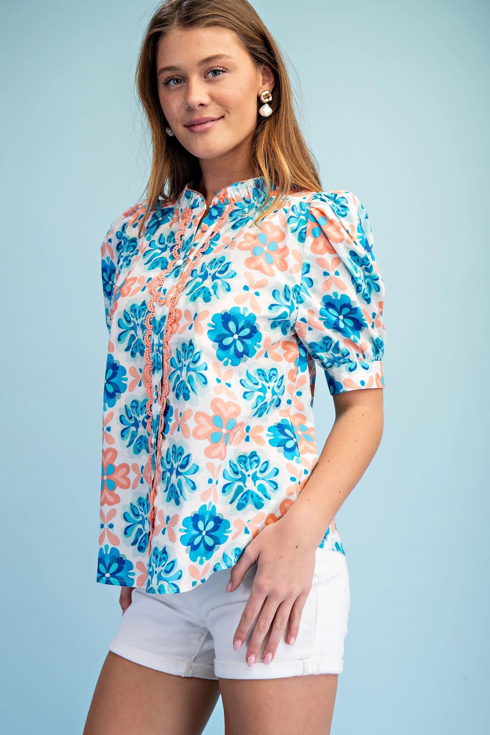 TE1741 - CORAL / BLUE