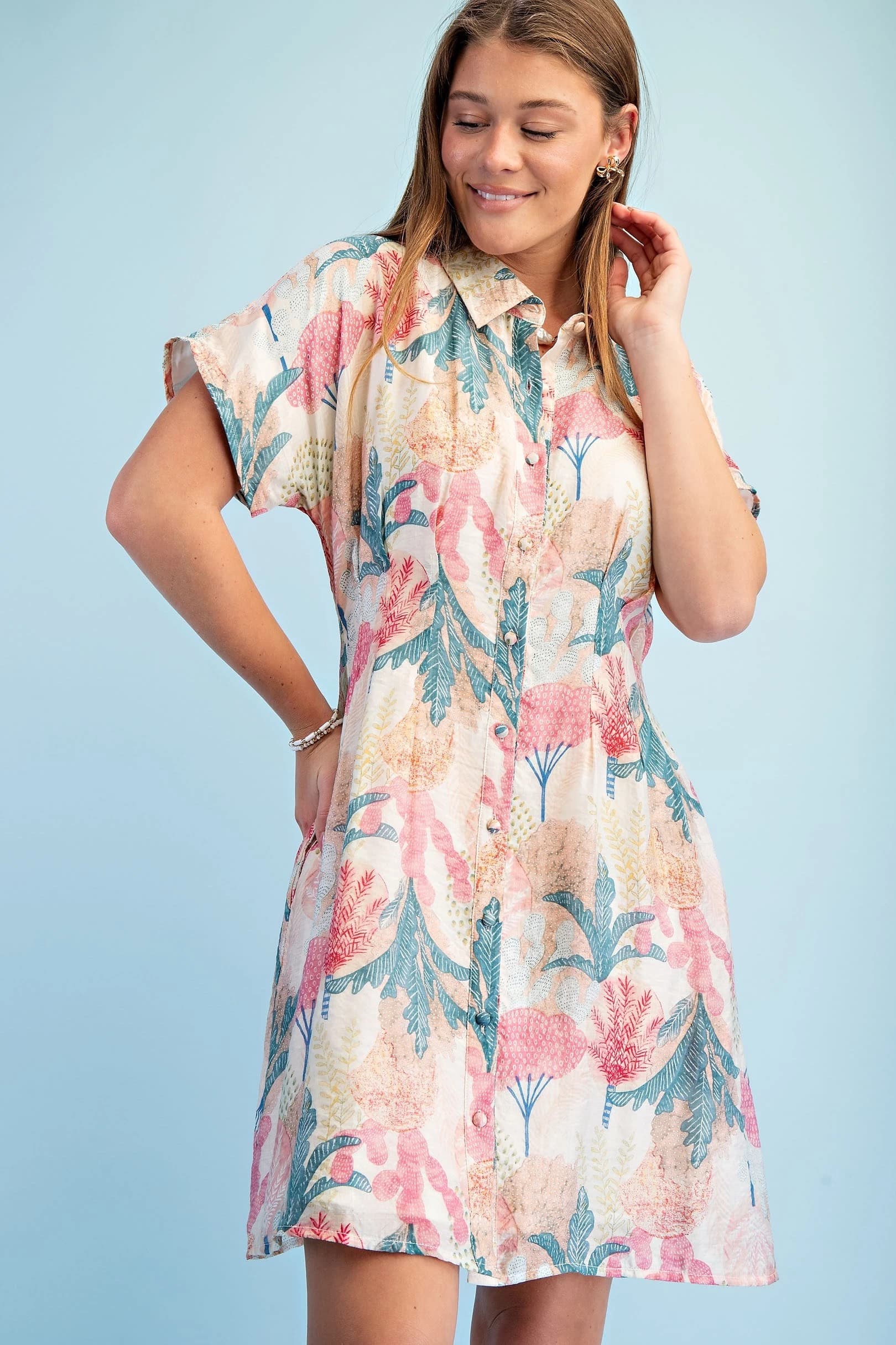 TE1787 - CORAL / TEAL