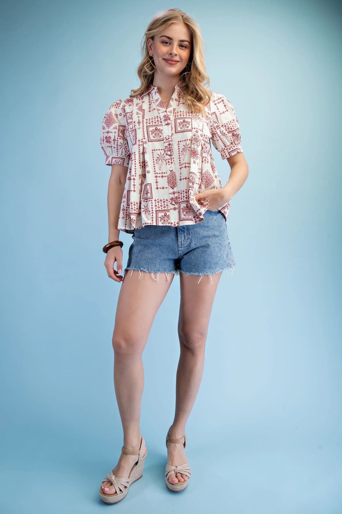 TE1925 - IVORY / RED