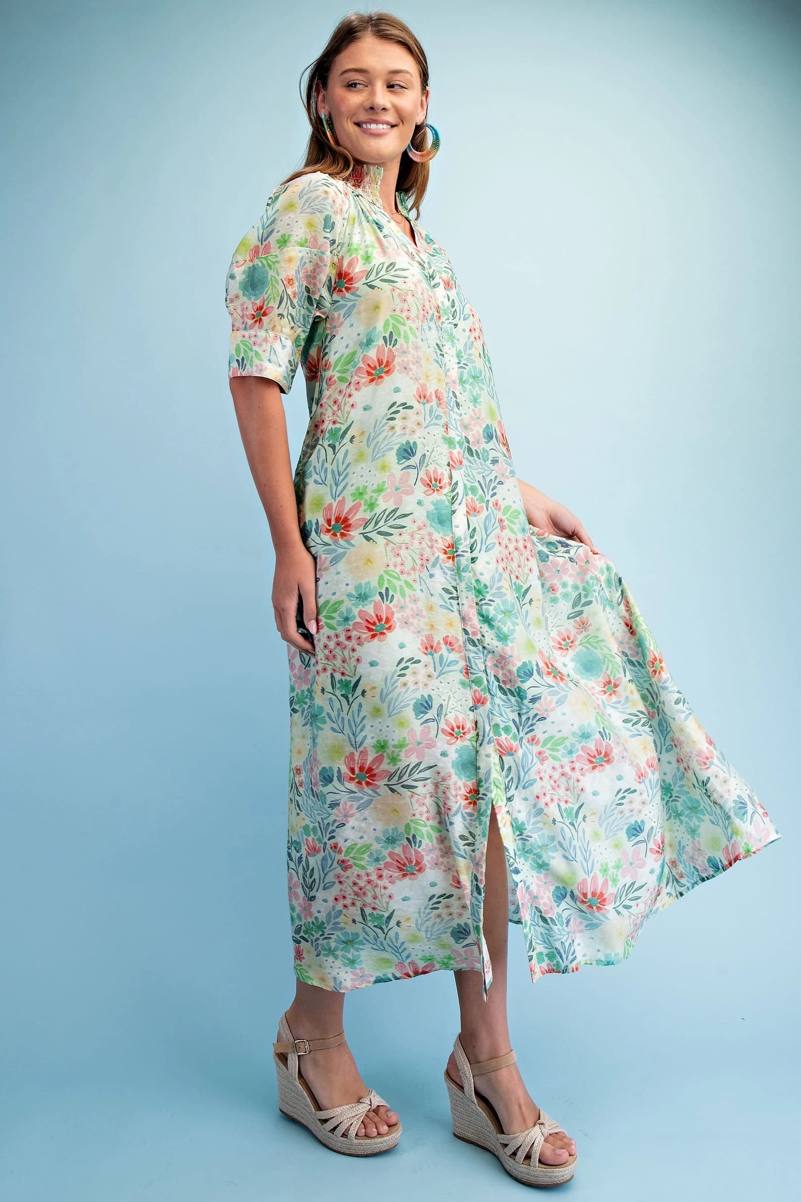 TE1941 - GREEN / BLUSH