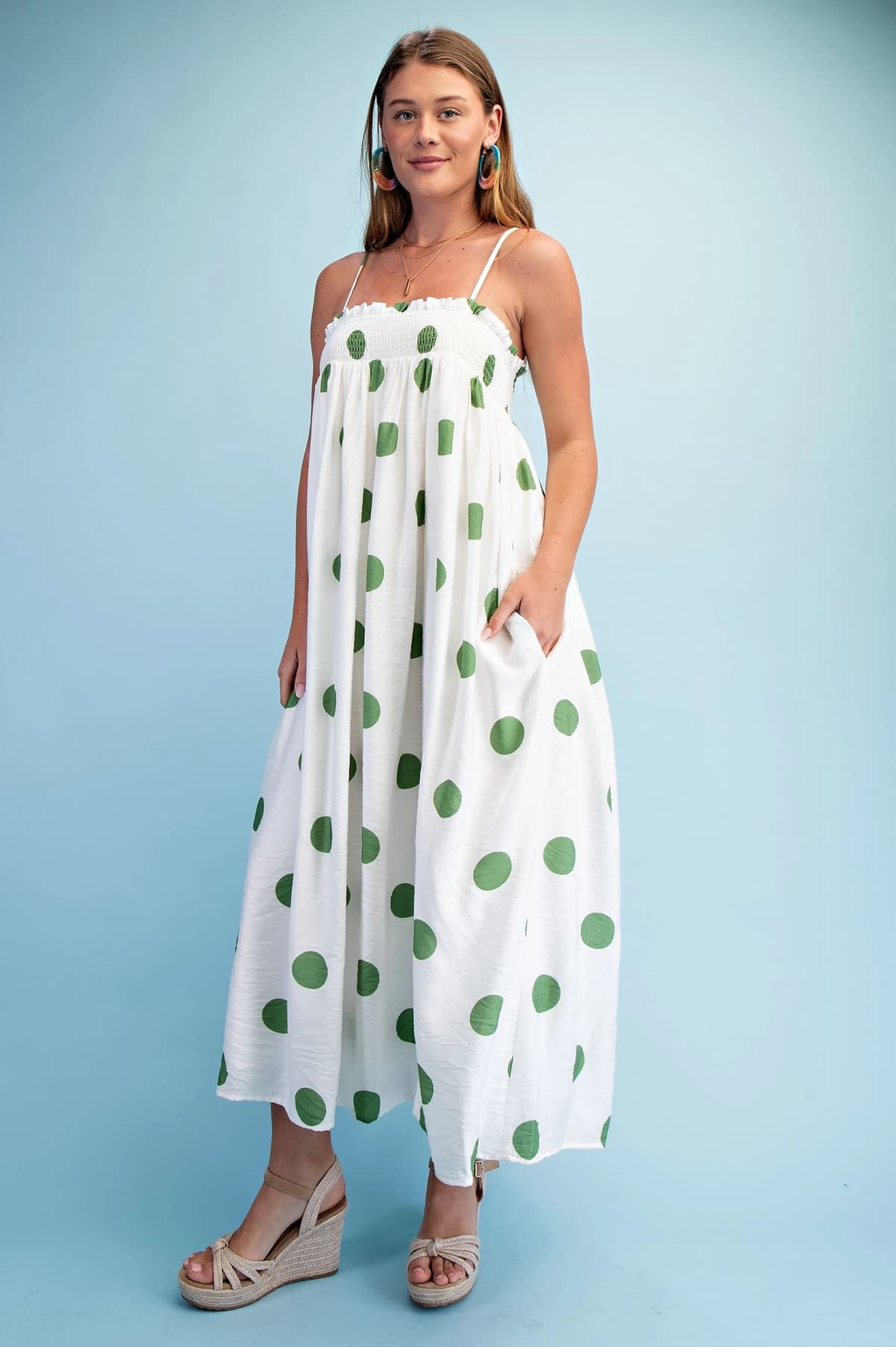 TY1347 - GREEN POLKA-DOT