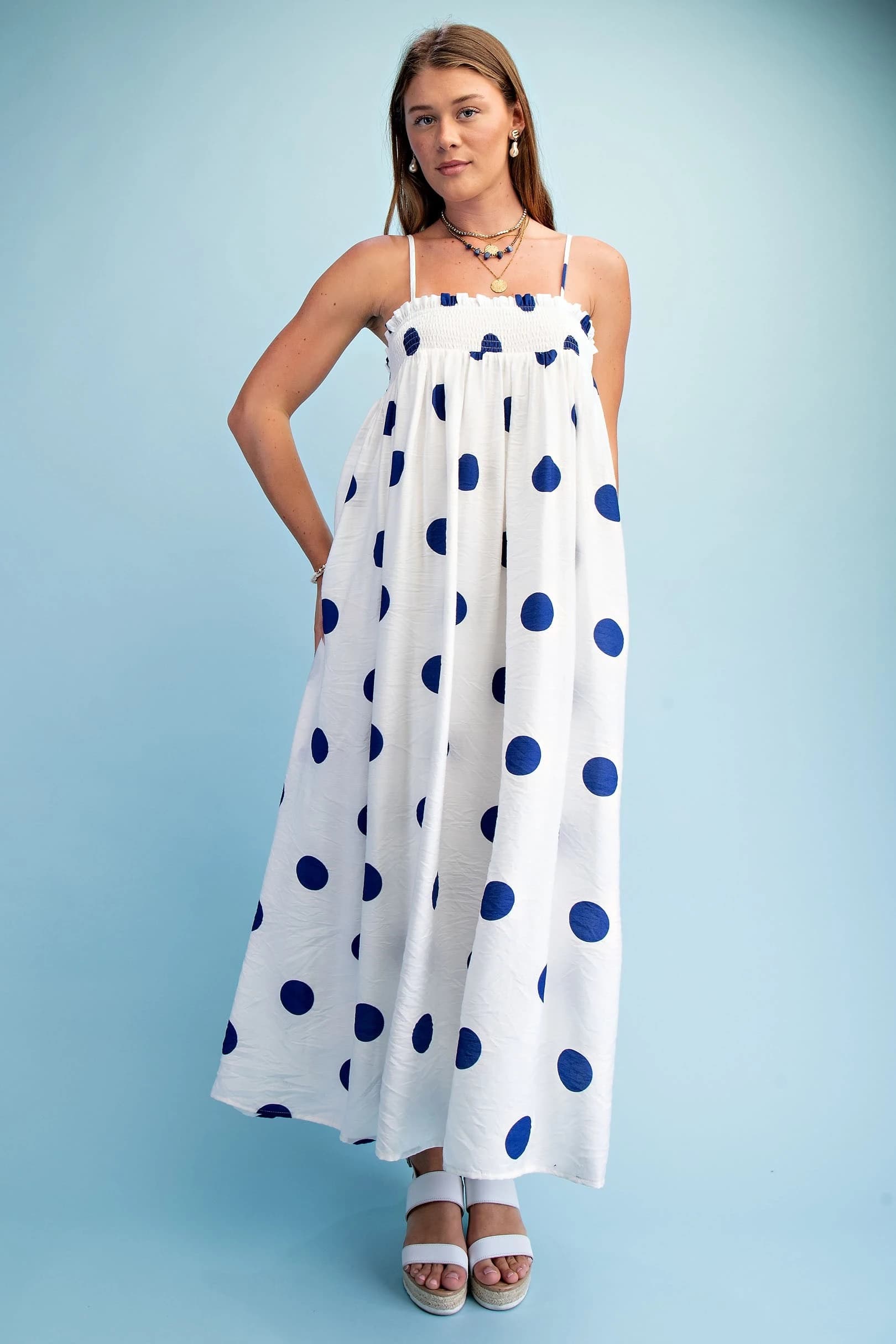 TY1347 - NAVY POLKA-DOT