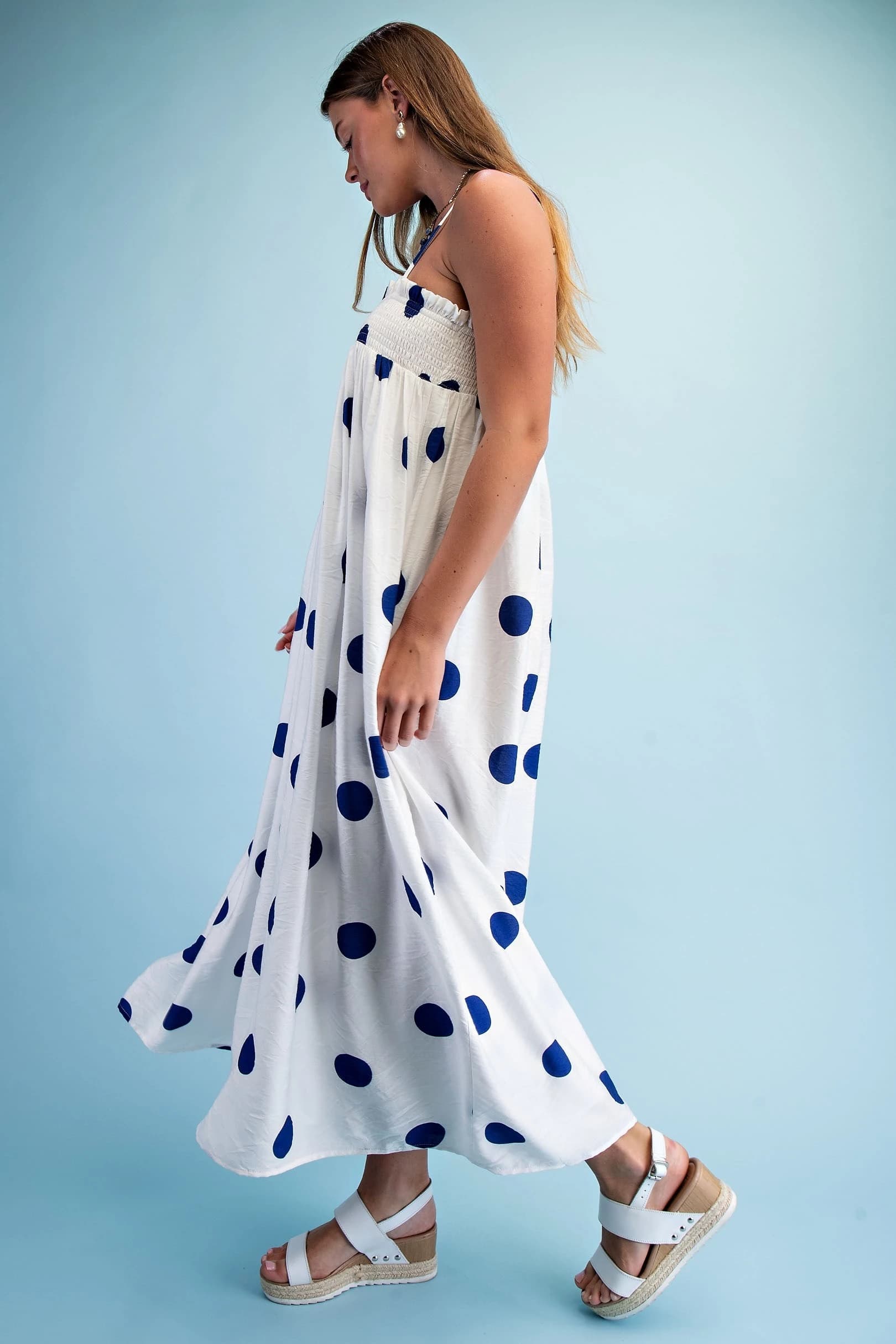 TY1347 - NAVY POLKA-DOT