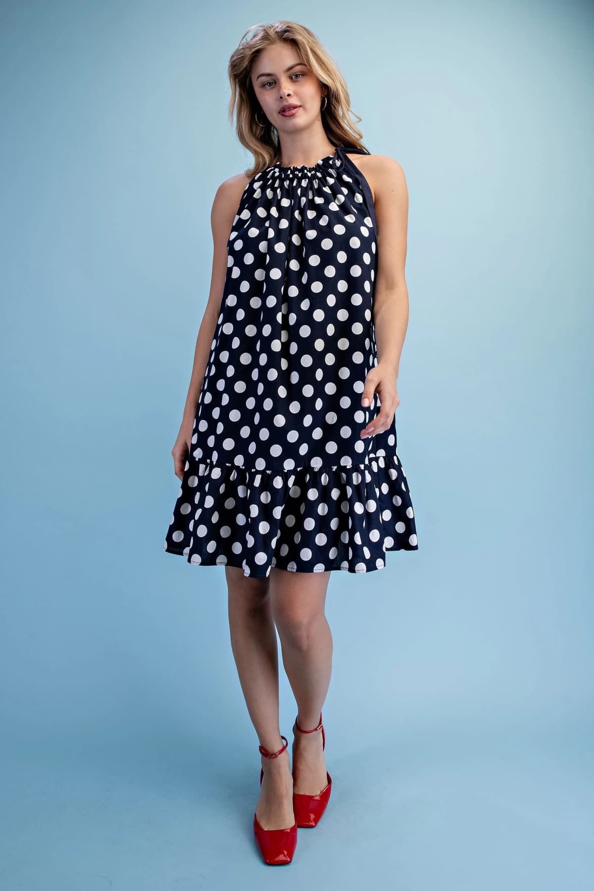 TY1359 - NAVY POLKA-DOT