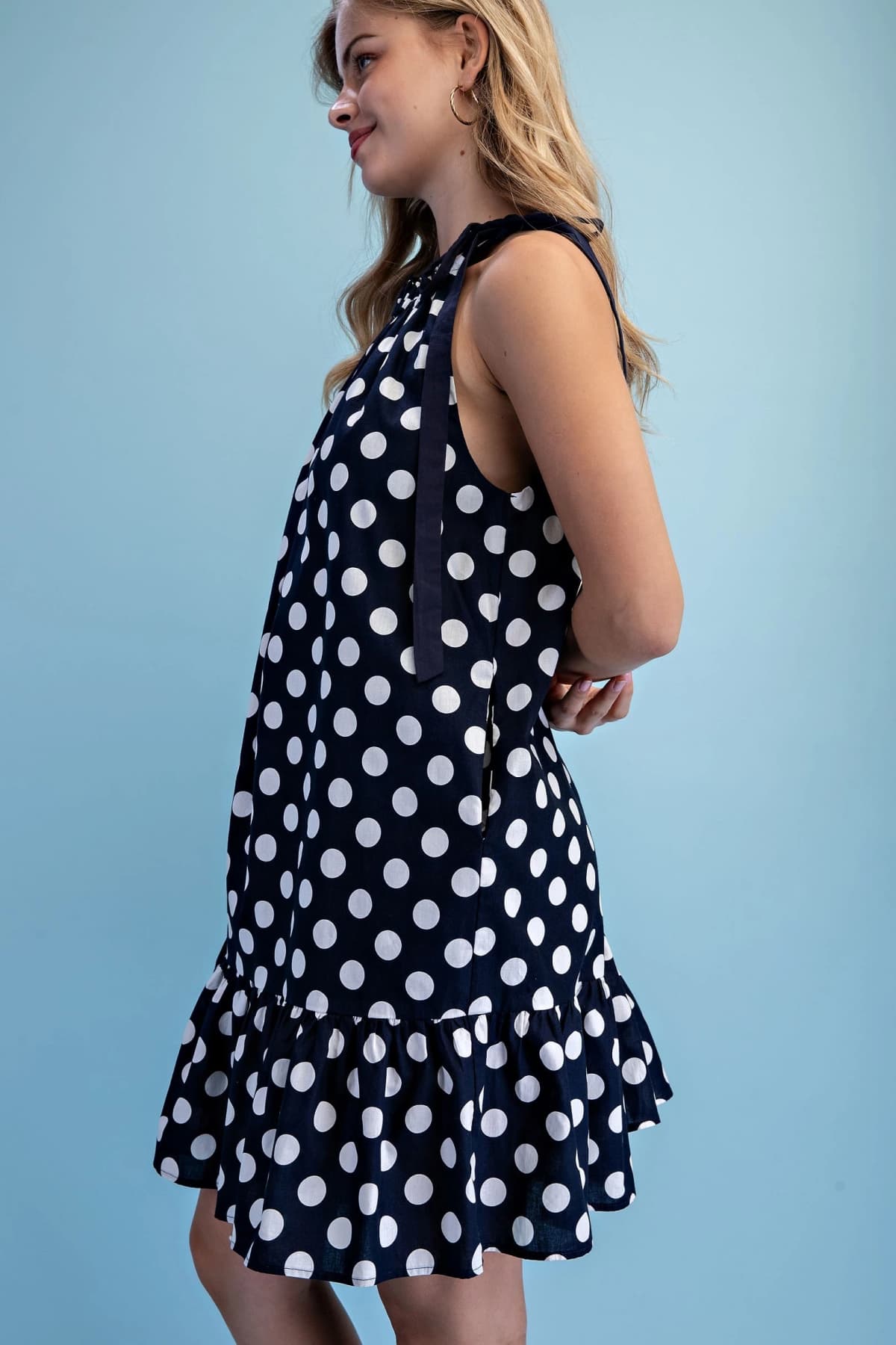 TY1359 - NAVY POLKA-DOT