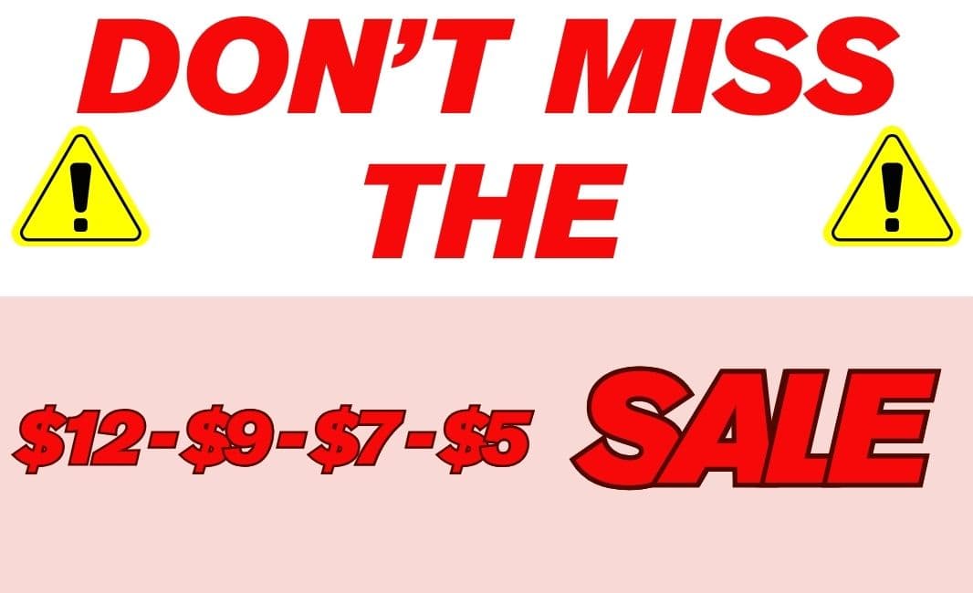 $12 $9 $7 $5 SALE ITEMS